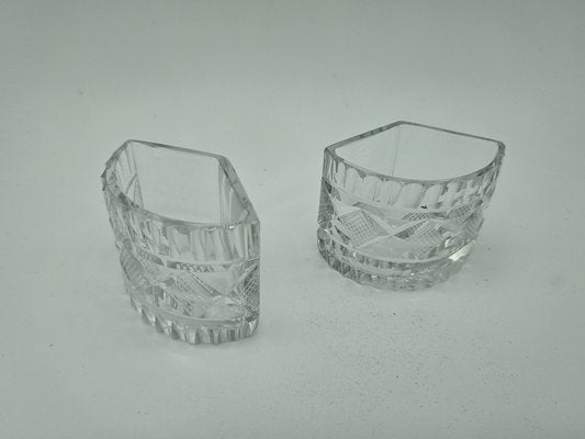 Table Set for Oil and Vinegar in Glass and Silver, 20th Century, Set of 7-ZUW-1804080