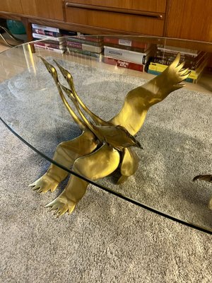 Table with Sculptures of Flying Cranes by Willy Daro, 1970s-OPE-1764690