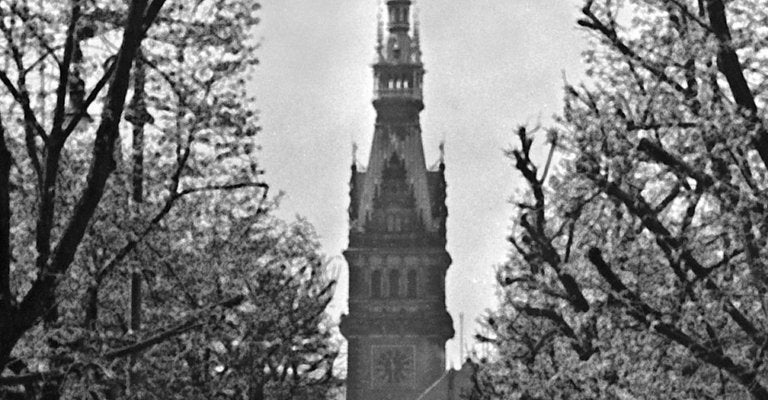 Taking a Walk at Alster to City Hall Hamburg, Germany 1938, Printed 2021-DYV-992032