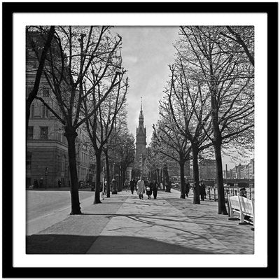 Taking a Walk at Alster to City Hall Hamburg, Germany 1938, Printed 2021-DYV-992032