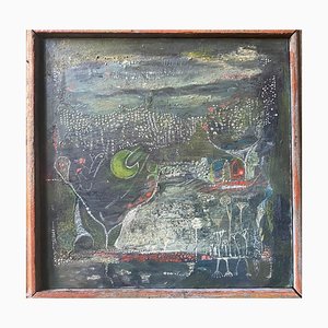 Tako Chanchaleishvili, Green Moon, 2020, Mixed Media, Framed-CHG-1349329