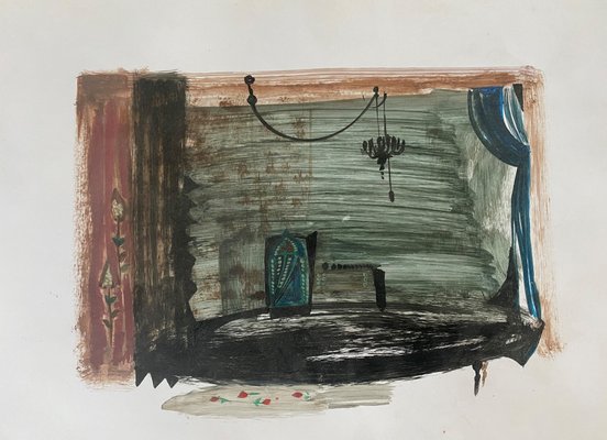 Tako Chanchaleishvili, Scene, 1995, Watercolor on Paper-CHG-1349338