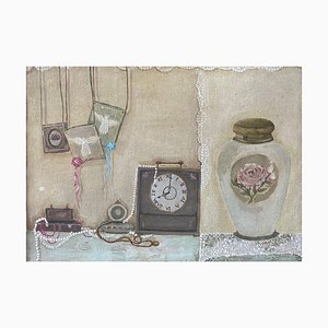 Tako Chanchaleishvili, Still Life With Clock, 2003, Oil on Canvas-CHG-1349350