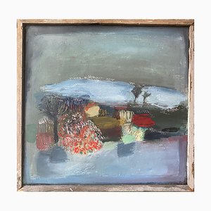 Tako Chanchaleishvili, White Lake, 2022, Oil on Canvas, Framed-CHG-1349328