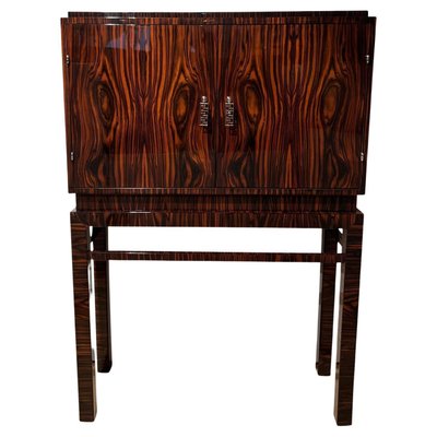 Tall Art Deco Cabinet in Macassar Veneer and Mahogany, France, 1930s-NNB-1436451