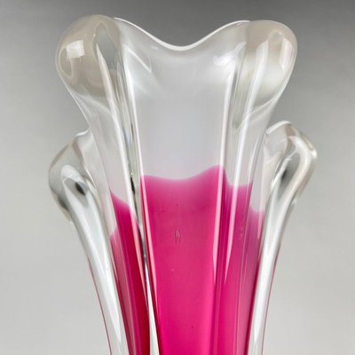 Tall Art Glass Vase by Josef Hospodka for Chribska Glassworks, 1960s-TZ-1028675