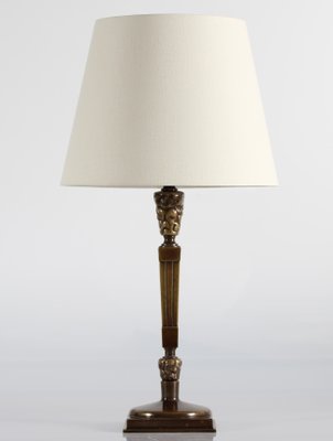 Tall Art Nouveau Patinated Bronze Table Lamp by Thorvald Bindesbøll, Denmark, 1890s-QQ-1375011