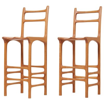 Tall Back Studio Barstools, 1970s, Set of 2-SFD-631699