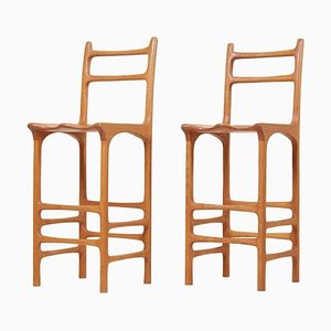 Tall Back Studio Barstools, 1970s, Set of 2-SFD-631699