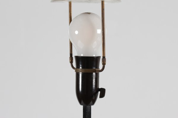 Tall Danish Iron Frame and Glass Mosaic Table Lamp by Svend Aage Holm Sørensen, 1970s-QQ-1384283