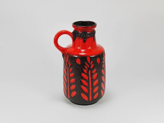 Tall Fat Lava Art Pottery Floor Vase attributed to Scheurich, Western Germany, 1970s-MWV-2031889