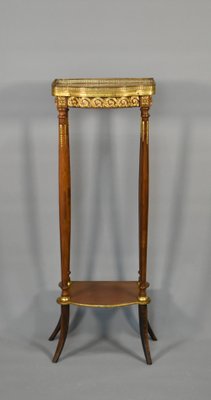 Tall French Louis Xvi Style Marble Bolster Stand, 1890s-CTD-2034699