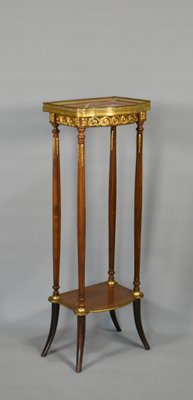 Tall French Louis Xvi Style Marble Bolster Stand, 1890s-CTD-2034699