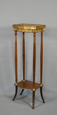 Tall French Louis Xvi Style Marble Bolster Stand, 1890s-CTD-2034699