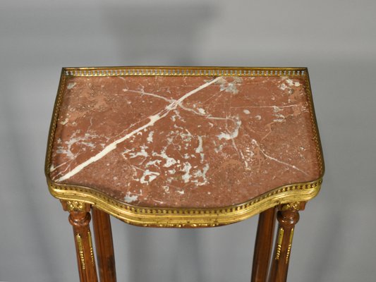 Tall French Louis Xvi Style Marble Bolster Stand, 1890s-CTD-2034699