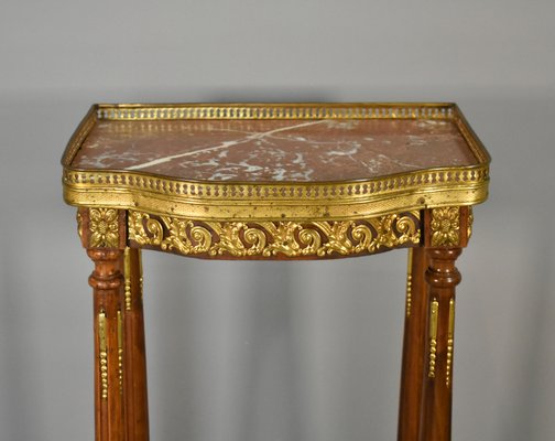 Tall French Louis Xvi Style Marble Bolster Stand, 1890s-CTD-2034699