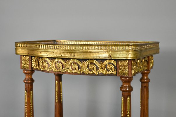 Tall French Louis Xvi Style Marble Bolster Stand, 1890s-CTD-2034699