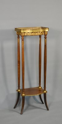 Tall French Louis Xvi Style Marble Bolster Stand, 1890s-CTD-2034699