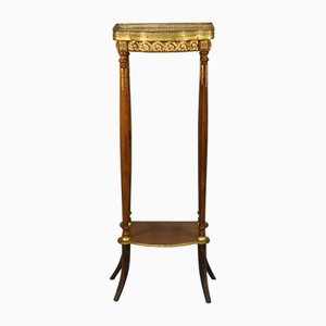 Tall French Louis Xvi Style Marble Bolster Stand, 1890s-CTD-2034699