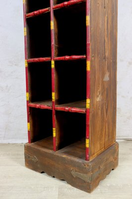 Tall Handcrafted Wooden Shelf from Pakistan, Punjab, 1990s-UZN-1409519