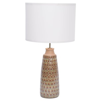 Tall Mid-Century Modern Danish Table Lamp in Beige Ceramic from Soholm-FN-1290525