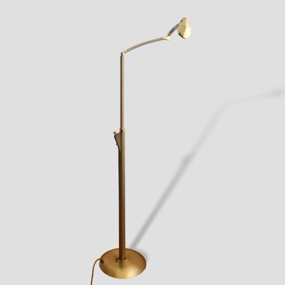 Tall Modernist Golden Height Adjustable Floor Lamp 1970s-SCS-1314115