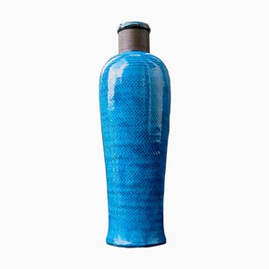 Tall Turquoise Bottle Vase by Nils Kahler, Denmark, 1965-AC-1078442