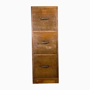 Tall Wooden Filing Cabinet, Japan, 1940s-DWL-1780629