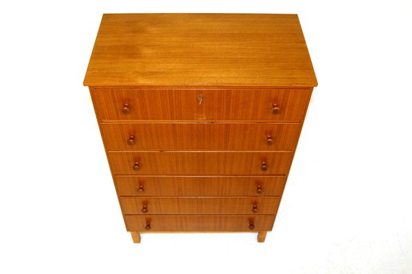 Tallboy Chiffonnier Chest of Drawers in Teak, Sweden, 1960s-GEK-963819