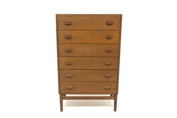 Tallboy Dresser in Oak by Poul M. Volther, Denmark, 1960s-GEK-1735308