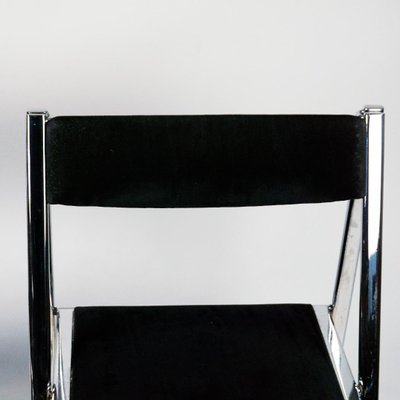 Tamara Folding Chairs in Chrome and Velvet attributed to Arrben, Italy, 1970s, Set of 2-MH-1786036