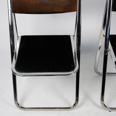 Tamara Folding Chairs in Chrome and Velvet attributed to Arrben, Italy, 1970s, Set of 2-MH-1786036