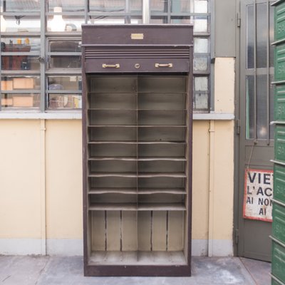 Tambour Cabinet from Fichet, 1960s-NZV-594447