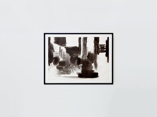 Tang Haywen, Diptych, 1975, Ink on Paper, Framed-YJA-1742202