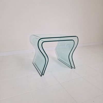 Tango Glass Nesting Table Set by Fabio Di Bartolomei for Fiam Italia, Set of 2-RQL-2027222