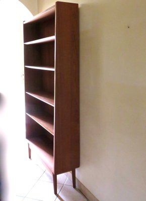 Tapered Profile Teak Bookcase by Johannes Sorth, Denmark, 1960s-AC-1451136