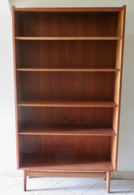 Tapered Profile Teak Bookcase by Johannes Sorth, Denmark, 1960s-AC-1451136