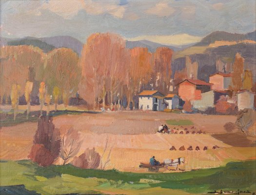 Tardor, 1981, Oil on Board, Framed-AOI-1255016