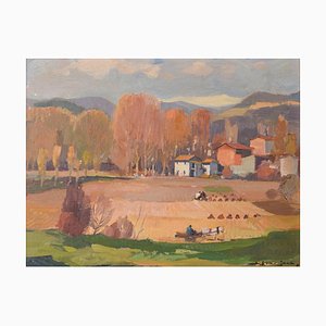 Tardor, 1981, Oil on Board, Framed-AOI-1255016