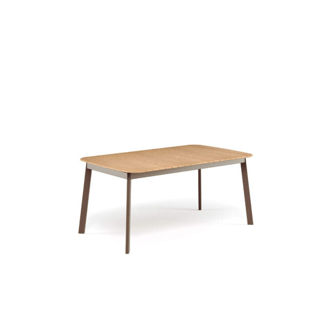 Shine Rectangular table with teak top 166x100 by Emu