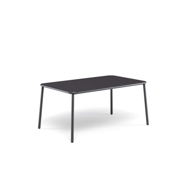 Yard Rectangular table with 160x97.5 aluminum top by Emu