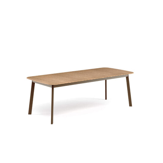 Shine Rectangular table with teak top 225x100 by Emu