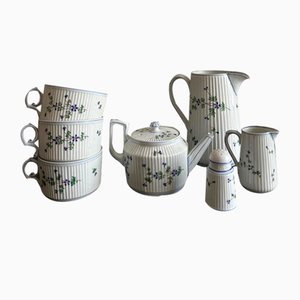 Tea Service in Porcelaine, 1890s, Set of 7-AVC-2043425