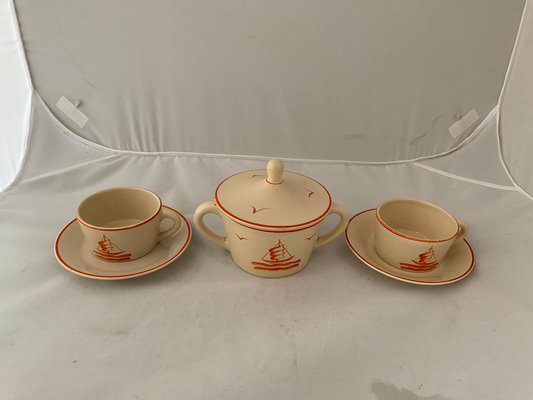 Tea Set by Gio Ponti for Richard Ginori, 1930s, Set of 5-IJR-553695