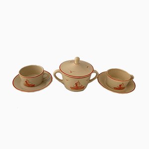 Tea Set by Gio Ponti for Richard Ginori, 1930s, Set of 5-IJR-553695