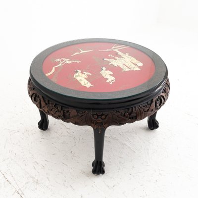 Tea Table with Stools, China, 1960s, Set of 5-UPW-1736352