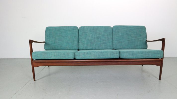 Teak 3-Seater Sofa by Ib Kofod-Larsen for Ope, Sweden, 1950s-DT-2026195