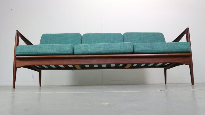 Teak 3-Seater Sofa by Ib Kofod-Larsen for Ope, Sweden, 1950s-DT-2026195