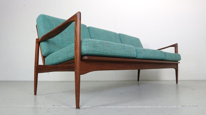 Teak 3-Seater Sofa by Ib Kofod-Larsen for Ope, Sweden, 1950s-DT-2026195