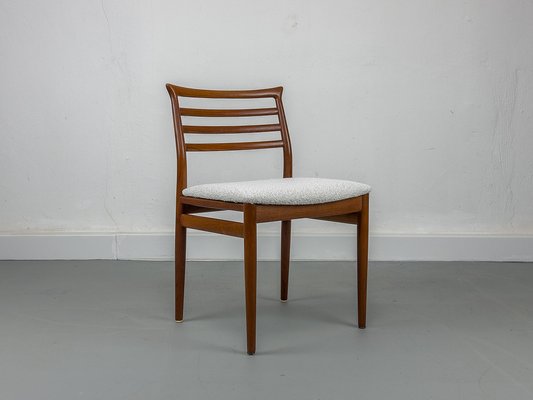 Teak and Bouklé Dining Chair by Erling Torvits for Sorø Stolfabrik, 1960s-QEQ-1765358